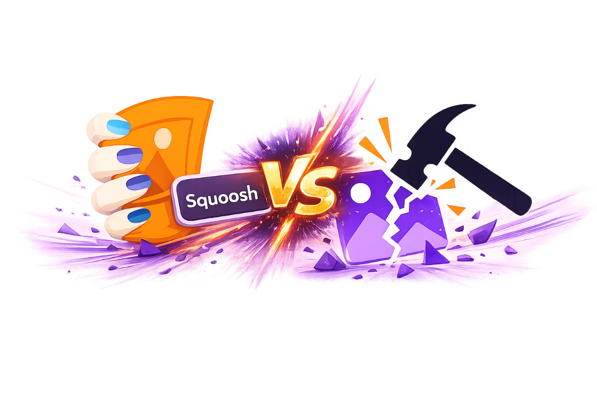 PicSmash compared with Squoosh for batch image conversion